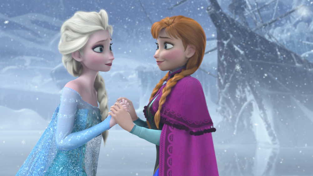 Elsa and Anna in "Frozen"